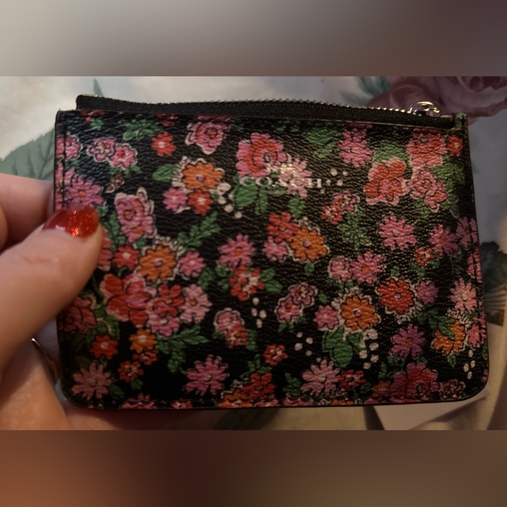 RARE PATTERN!! COACH Posey Wristlet and keychain*NWT*Beautiful!!!